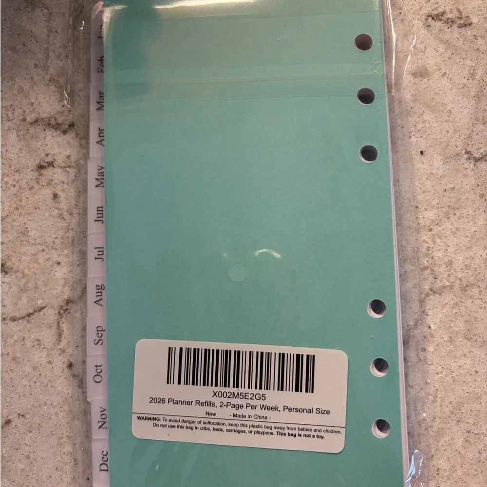 NWT✅ 2026 Mint Green Planner Refill